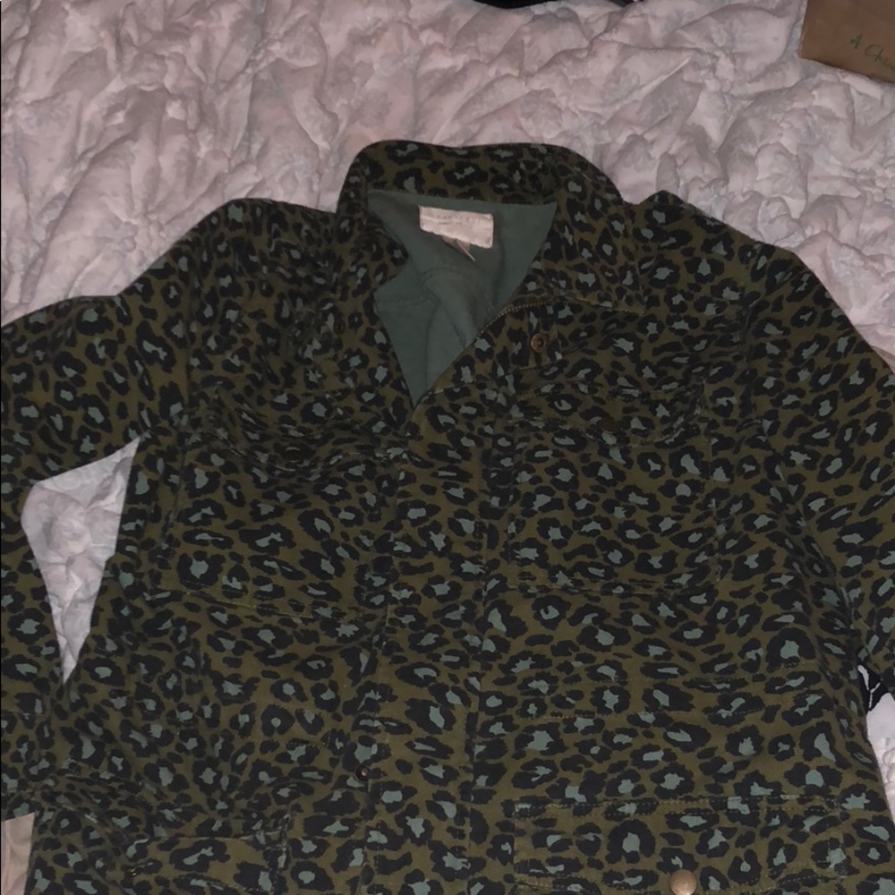 Green Cheetah Army Jacket